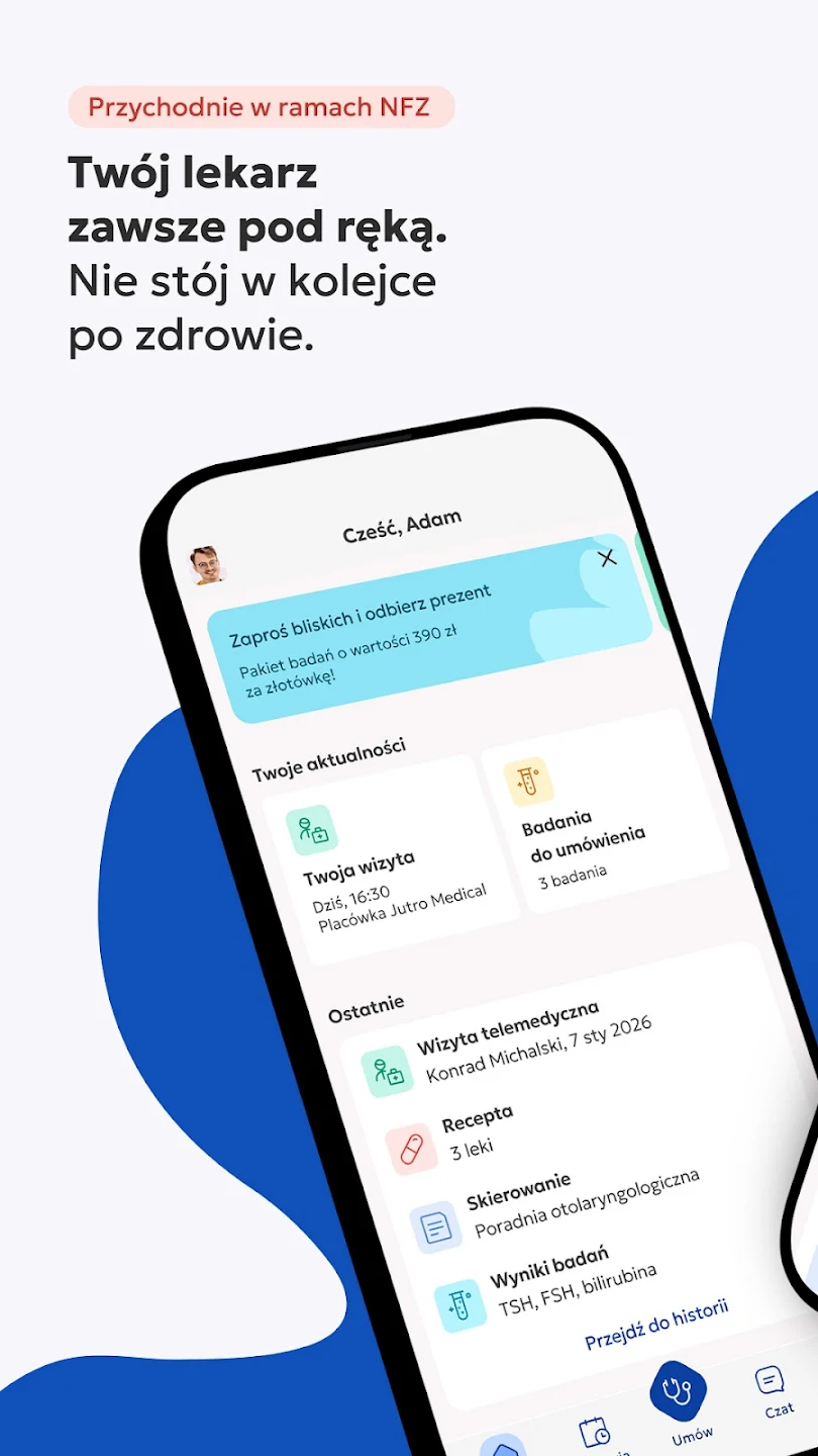 JutroMedical – podgląd aplikacji