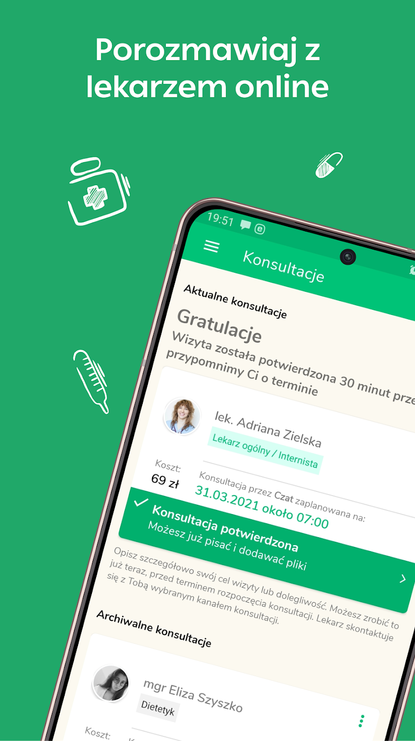 Telemedi – podgląd aplikacji