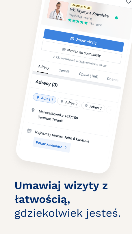 ZnanyLekarz – podgląd aplikacji